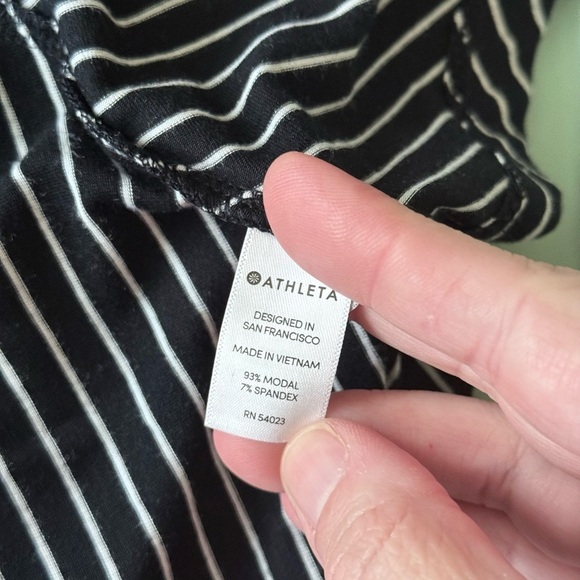 Athleta Santorini Dress - Black with White Stripes Womens Size M - Picture 8 of 9